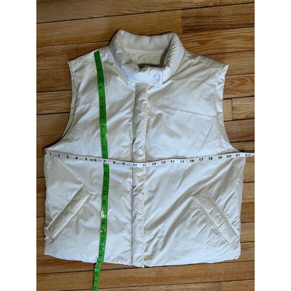 J. Crew | Down Zip Up Puffer Vest in Cream | Size Large - Picture 11 of 11